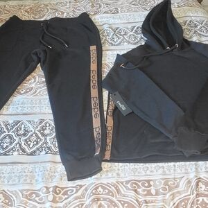 Bebe Black Hoodie & with Rose Gold Logo